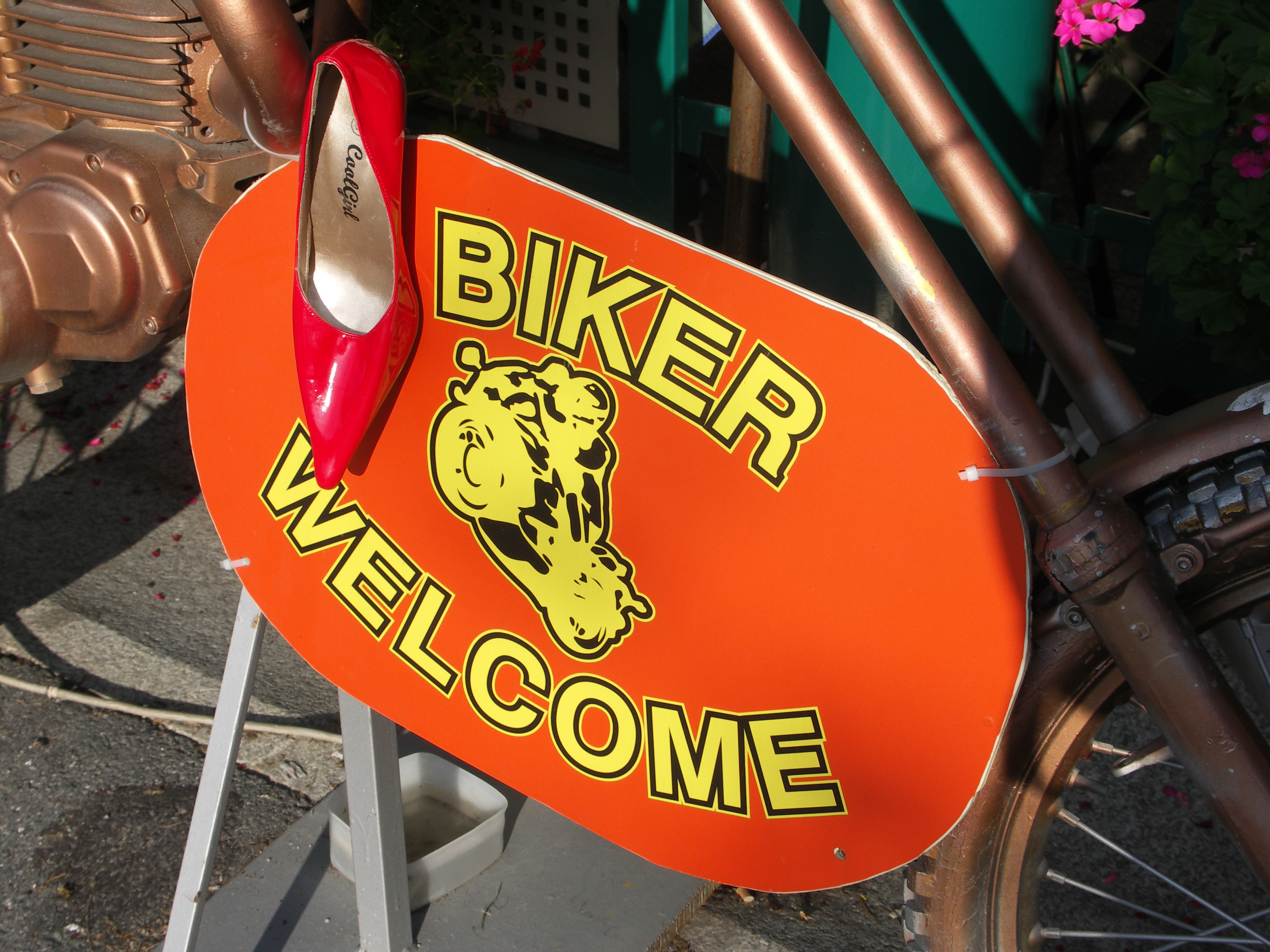 biker welcome